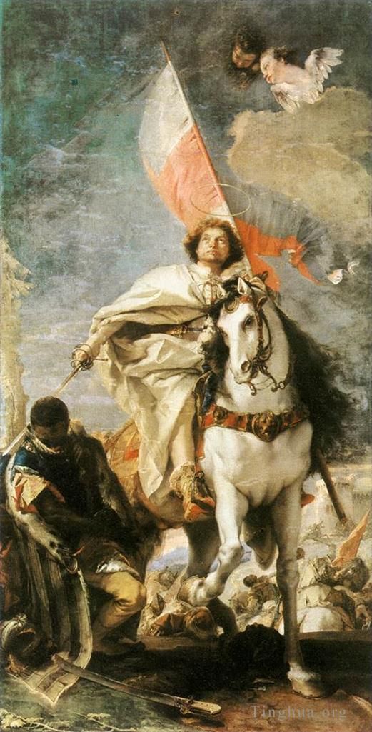 Giovanni Battista Tiepolo Peinture à l'huile - Saint Jacques le Majeur à la conquête des Maures