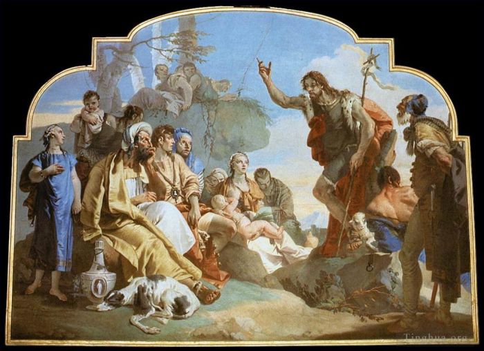 Giovanni Battista Tiepolo Types de peintures - La prédication de Jean-Baptiste