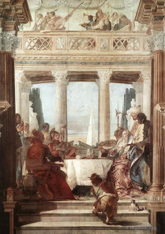 Giovanni Battista Tiepolo Types de peintures - Palais Labia Le Banquet de Cléopâtre