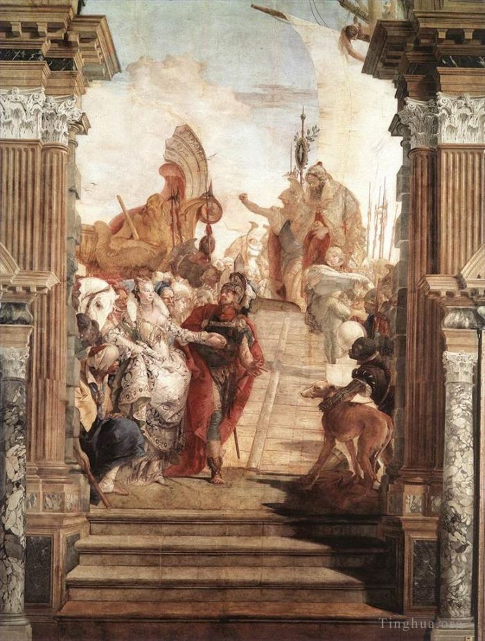 Giovanni Battista Tiepolo Types de peintures - Palazzo Labia La rencontre d'Antoine et Cléopâtre