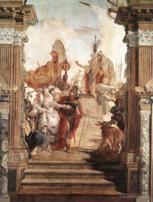 Giovanni Battista Tiepolo œuvres - Palazzo Labia La rencontre d'Antoine et Cléopâtre