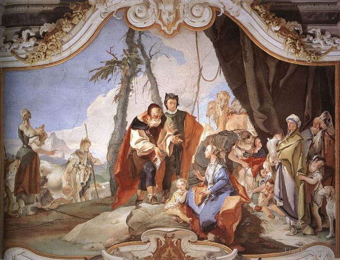 Giovanni Battista Tiepolo Types de peintures - Palais Patriarcal Rachel cachant les idoles à son père Laban