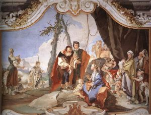 Giovanni Battista Tiepolo œuvres - Palais Patriarcal Rachel cachant les idoles à son père Laban