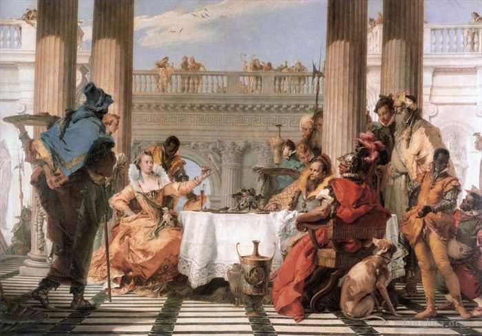 Giovanni Battista Tiepolo Types de peintures - Le banquet de Cléopâtre