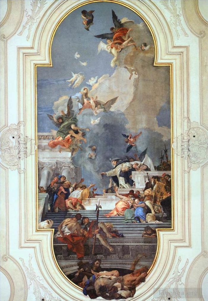 Giovanni Battista Tiepolo Types de peintures - L'institution du Rosaire