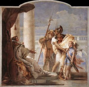Giovanni Battista Tiepolo œuvres - Villa Valmarana Enée présentant Cupidon habillé en Ascagne à Didon
