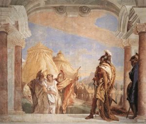 Giovanni Battista Tiepolo œuvres - Villa Valmarana Eurybates et Talthybios conduisent Briseis à Agamemmon