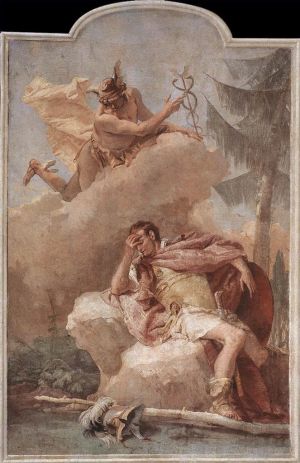 Giovanni Battista Tiepolo œuvres - Villa Valmarana Mercure apparaissant à Enée