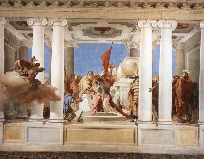 Giovanni Battista Tiepolo Types de peintures - Villa Valmarana Le Sacrifice d'Iphigénie