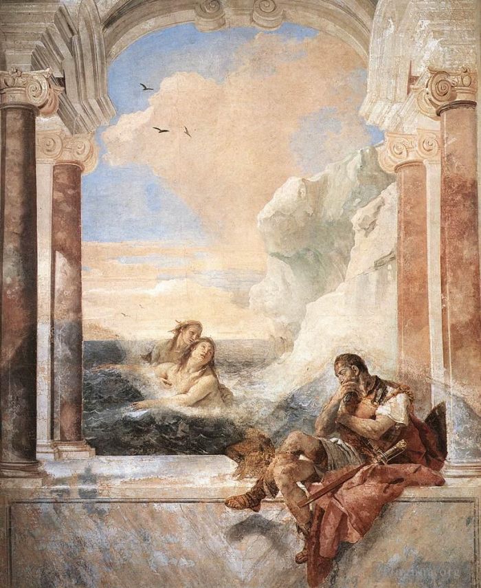 Giovanni Battista Tiepolo Types de peintures - Villa Valmarana Thétis consolant Achille