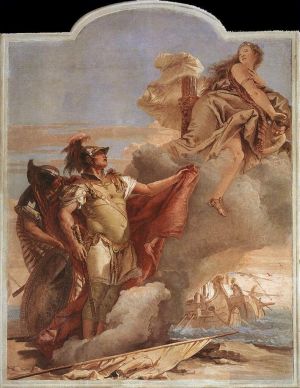 Giovanni Battista Tiepolo œuvres - Villa Valmarana Vénus apparaissant à Énée sur les rives de Carthage