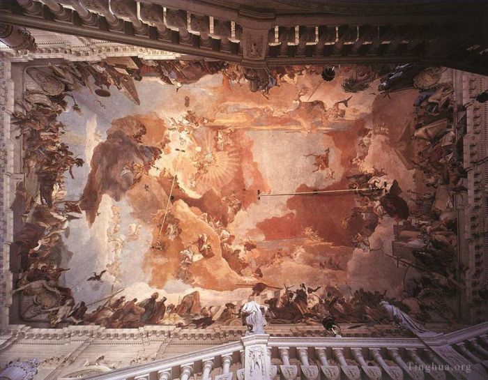 Giovanni Battista Tiepolo Types de peintures - Apollon de Würzburg et les continents