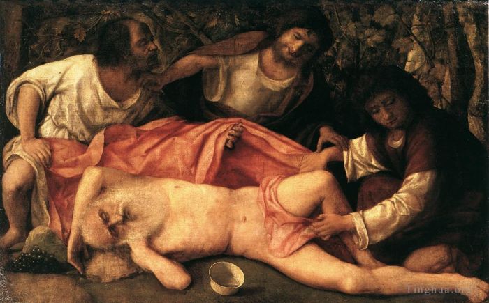 Giovanni Bellini Peinture à l'huile - L'ivresse de Noé