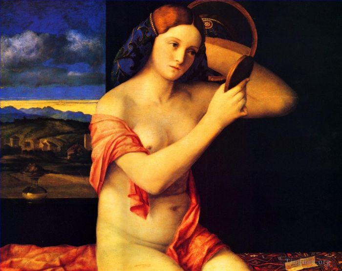 Giovanni Bellini Peinture à l'huile - Dame à sa toilette