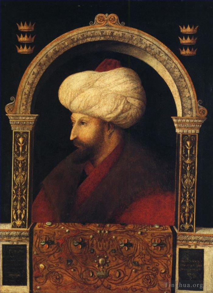 Giovanni Bellini Peinture à l'huile - Portrait de Mehmer II