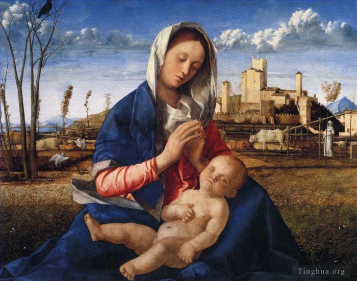 Giovanni Bellini Peinture à l'huile - La vierge et l'enfant