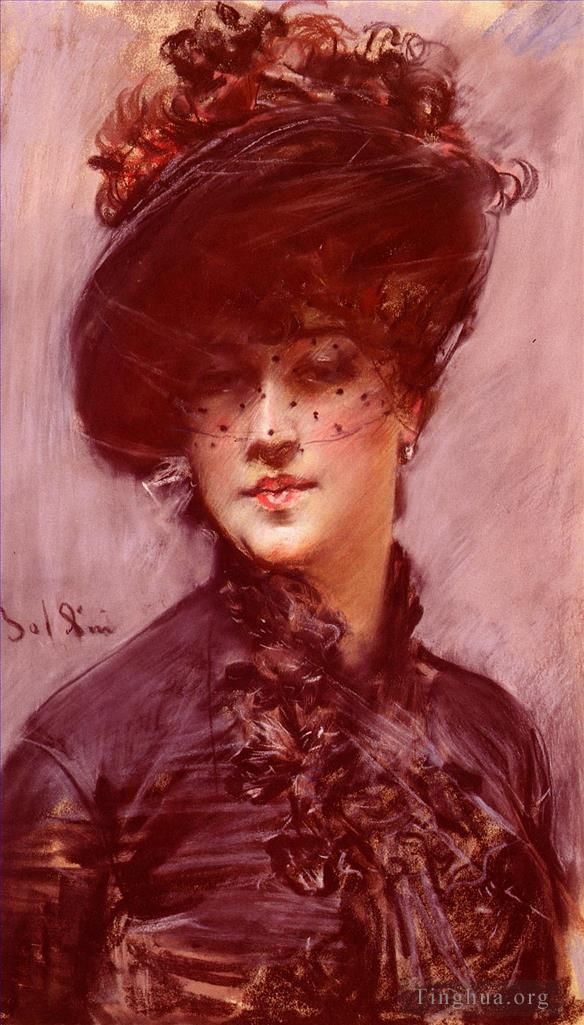 Giovanni Boldini Peinture à l'huile - La Femme Au Chapeau Noir