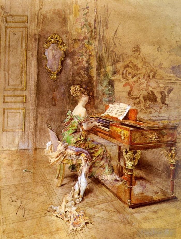 Giovanni Boldini Types de peintures - La pianiste