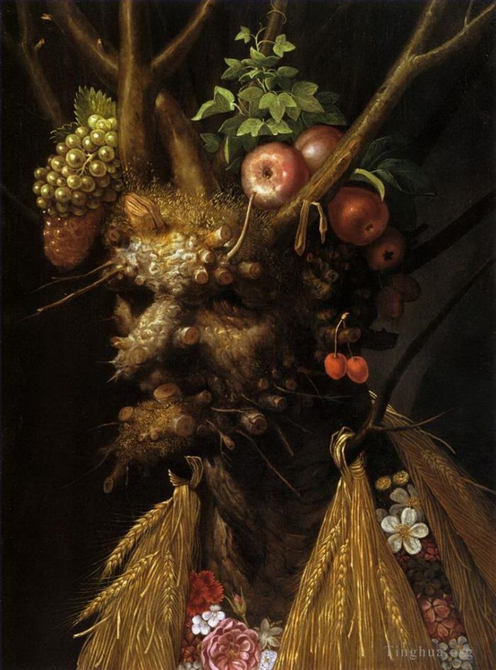 Giuseppe Arcimboldo Peinture à l'huile - Les quatre saisons dans une seule tête
