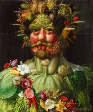 Giuseppe Arcimboldo œuvres - Homme de légumes et de fleurs