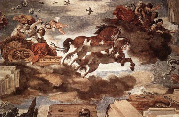 Guercino Peinture à l'huile - Aurore