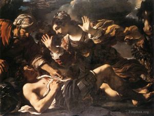 Guercino œuvres - Ermina trouve le Tancrède blessé