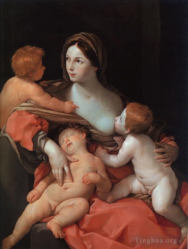 Guido Reni Peinture à l'huile - Charité