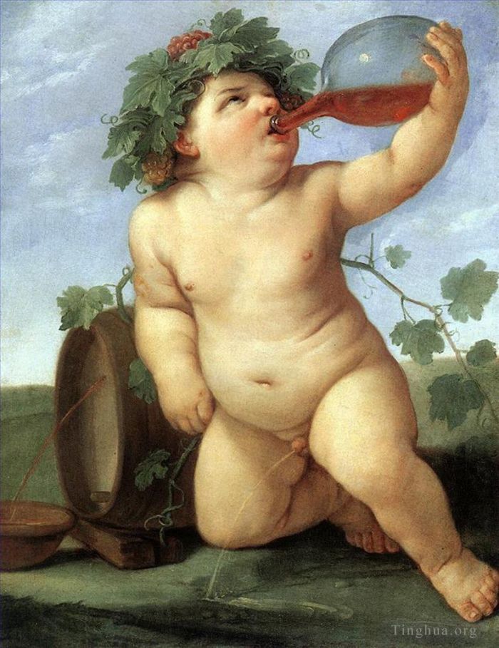 Guido Reni Peinture à l'huile - Boire du Bacchus