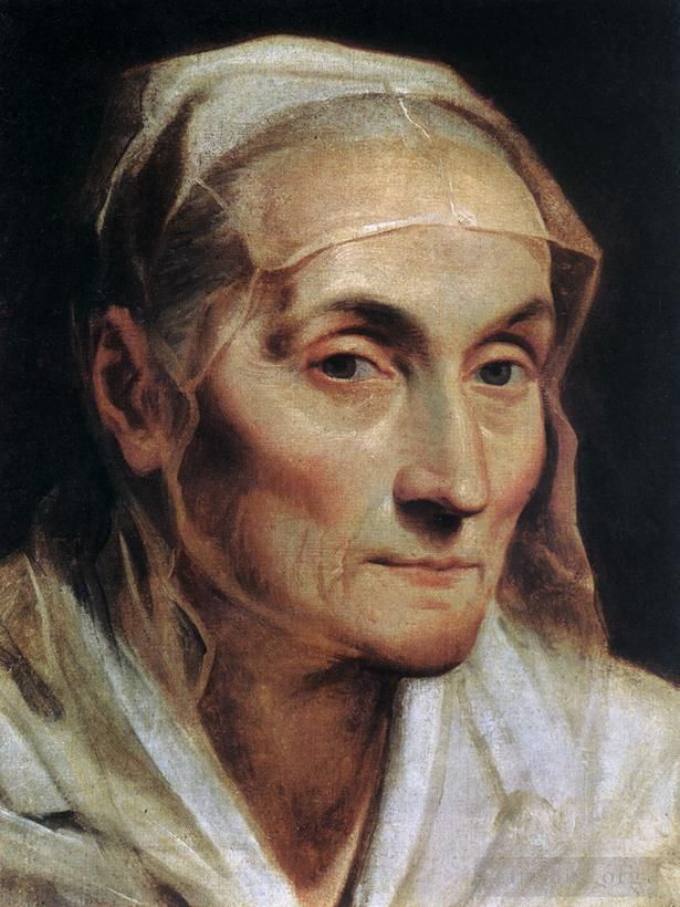 Guido Reni Peinture à l'huile - Portrait d'une vieille femme