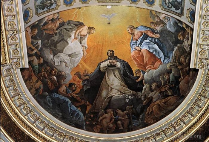 Guido Reni Peinture à l'huile - La gloire de saint Dominique