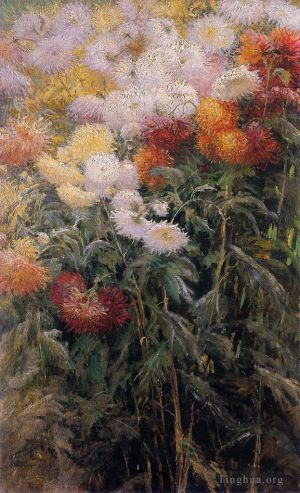 Gustave Caillebotte œuvres - Jardin des chrysanthèmes du Petit Gennevilliers