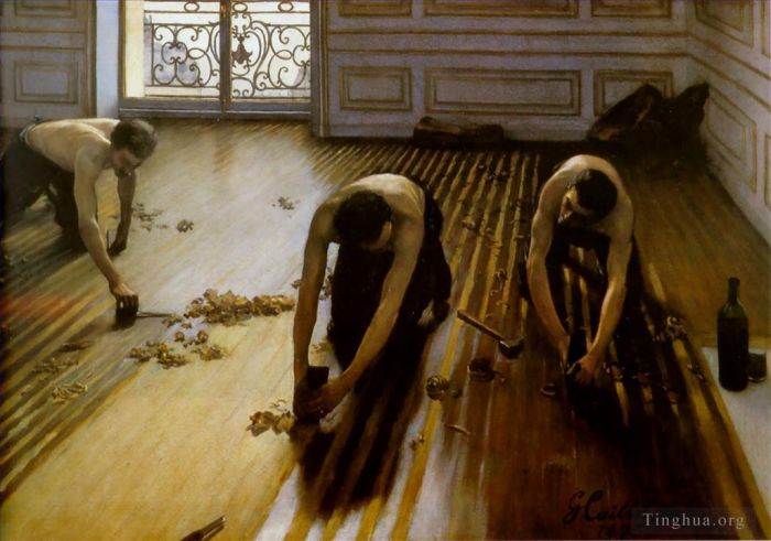 Gustave Caillebotte Peinture à l'huile - Les Raboteurs de parquet