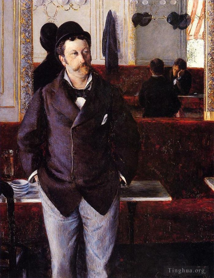 Gustave Caillebotte Peinture à l'huile - Dans un café