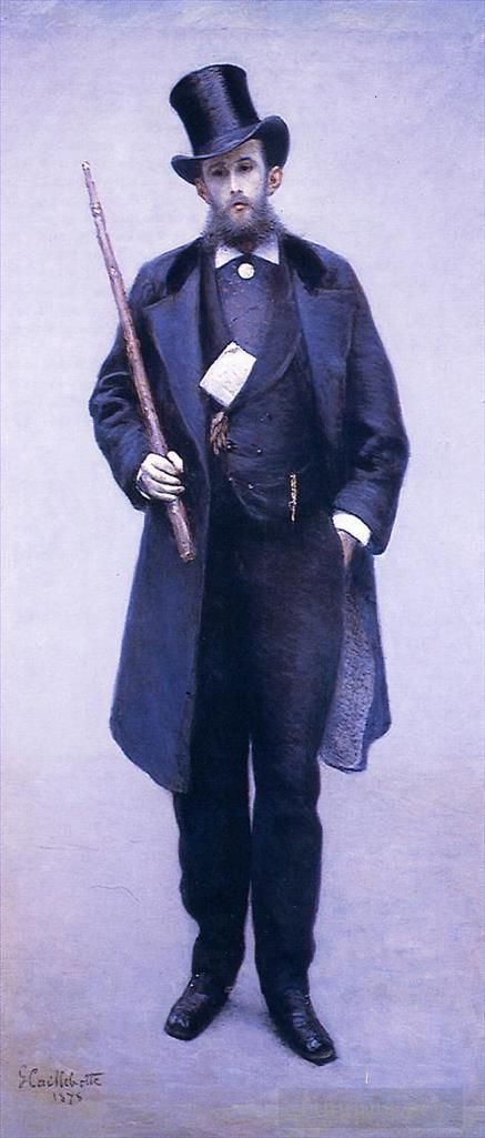 Gustave Caillebotte Peinture à l'huile - Portrait de Paul Hugot