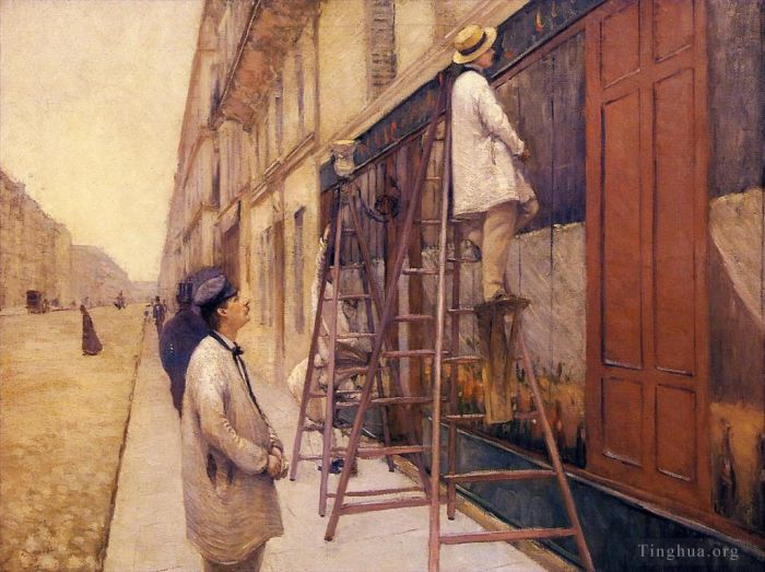Gustave Caillebotte Peinture à l'huile - Les peintres en bâtiment