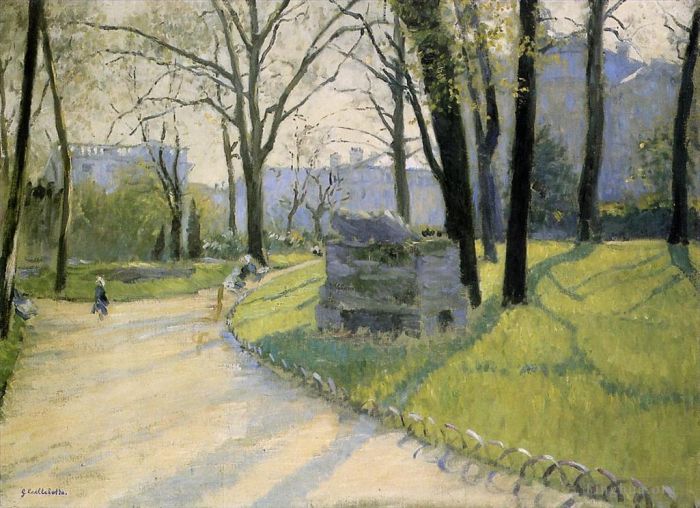 Gustave Caillebotte Peinture à l'huile - Le Parc Monceau