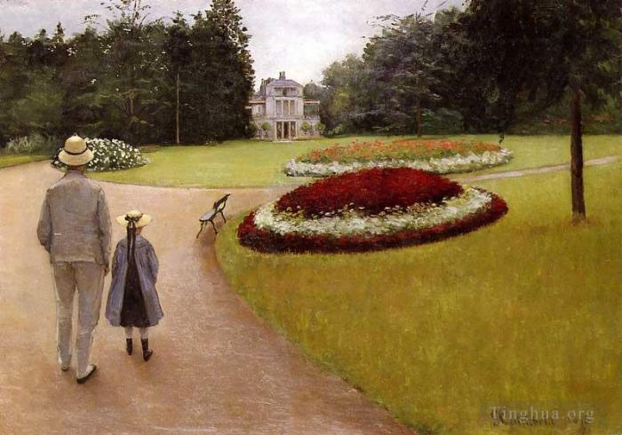 Gustave Caillebotte Peinture à l'huile - Le Parc de la Propriété Caillebotte à Yerres
