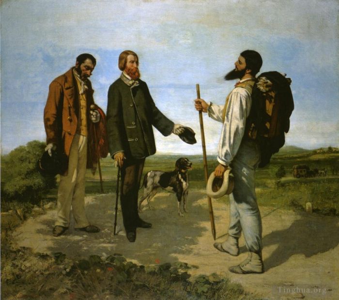Jean Désiré Gustave Courbet Peinture à l'huile - Bonjour Monsieur Courbet
