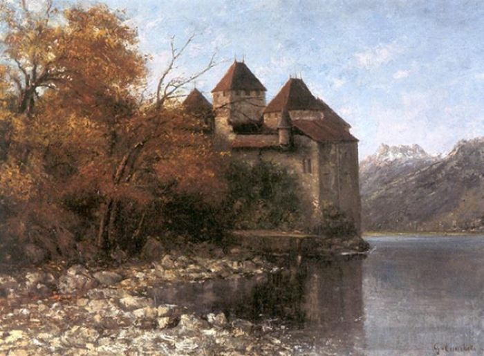 Jean Désiré Gustave Courbet Peinture à l'huile - Château de Chillon