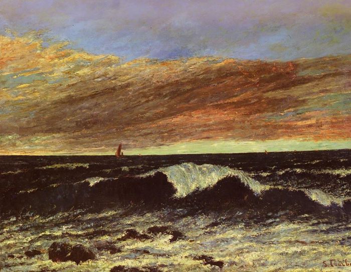 Jean Désiré Gustave Courbet Peinture à l'huile - La Vague