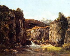 Jean Désiré Gustave Courbet œuvres - Paysage La Source parmi les Rochers du Doubs