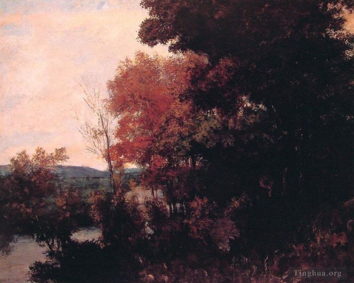 Jean Désiré Gustave Courbet Peinture à l'huile - Lisière de forêt