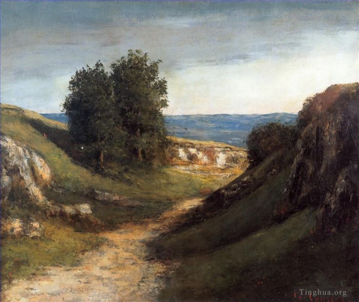 Jean Désiré Gustave Courbet Peinture à l'huile - Paysage Guyère