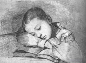 Jean Désiré Gustave Courbet œuvres - Portrait de Juliette Courbet en enfant endormie WBM