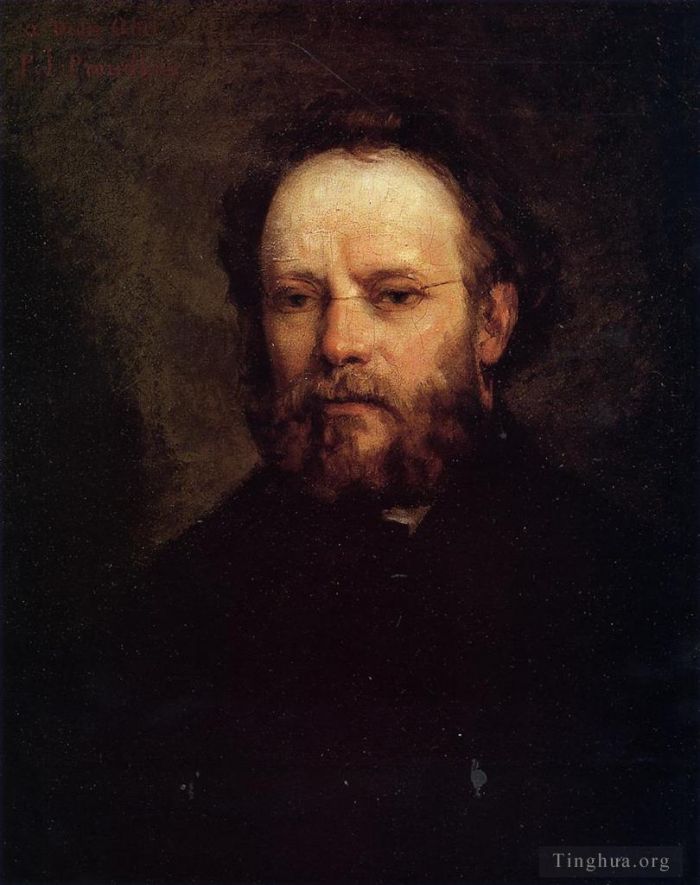 Jean Désiré Gustave Courbet Peinture à l'huile - Portrait de Pierre Joseph Proudhon