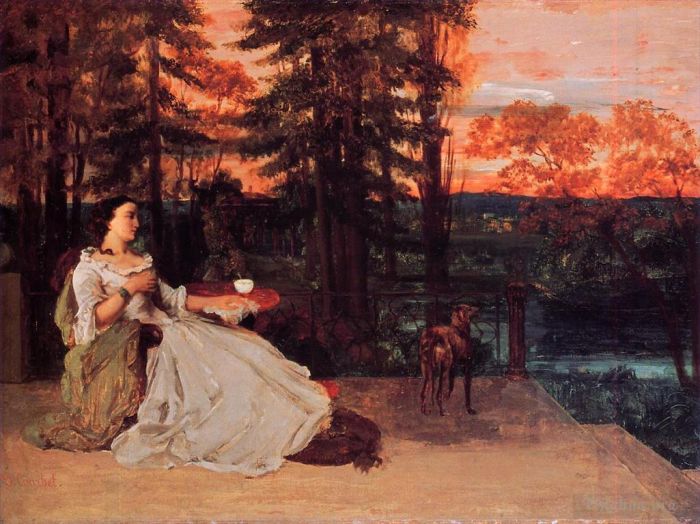 Jean Désiré Gustave Courbet Peinture à l'huile - La Dame de Francfort Gustave Courbet 1858