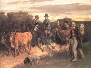 Jean Désiré Gustave Courbet œuvres - Les paysans de Flagey revenant de la foire d'Ornans