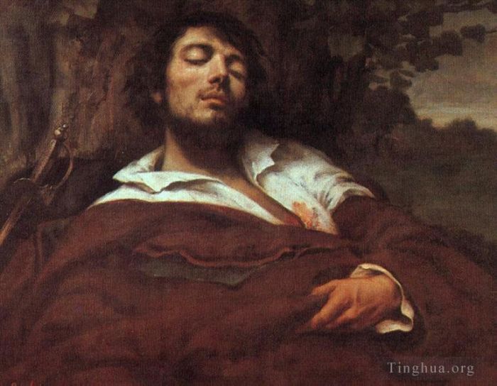 Jean Désiré Gustave Courbet Peinture à l'huile - Homme blessé WBM