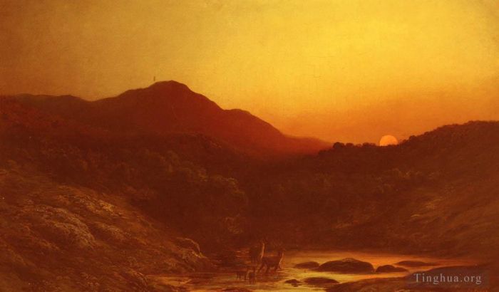 Gustave Doré Peinture à l'huile - Paysage Décosse souvenir