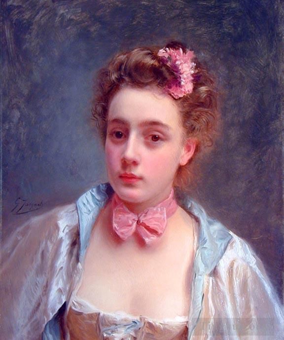 Gustave Jacquet Peinture à l'huile - Habillé pour le bal